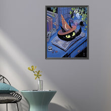 Load image into Gallery viewer, Diamond Painting - Full Round - black cat (40*50CM)