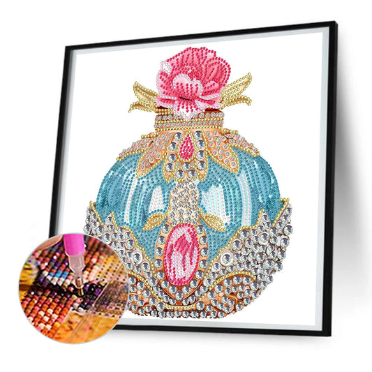 Diamond Painting - Partial Special Shaped - pink and blue perfume (30*30CM)