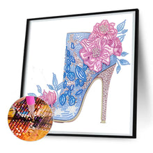 Load image into Gallery viewer, Diamond Painting - Partial Special Shaped - Pink blue high heels (30*30CM)