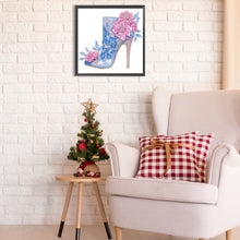 Load image into Gallery viewer, Diamond Painting - Partial Special Shaped - Pink blue high heels (30*30CM)