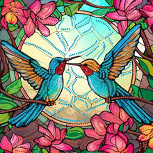 Load image into Gallery viewer, Diamond Painting - Partial Special Shaped - birds in flowers (30*30CM)