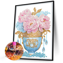 Load image into Gallery viewer, Diamond Painting - Partial Special Shaped - Pink blue vase (30*40CM)