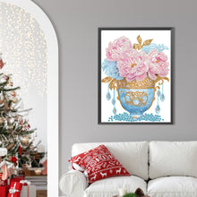Load image into Gallery viewer, Diamond Painting - Partial Special Shaped - Pink blue vase (30*40CM)