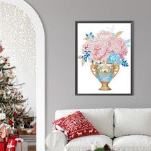Load image into Gallery viewer, Diamond Painting - Partial Special Shaped - Pink blue vase (30*40CM)
