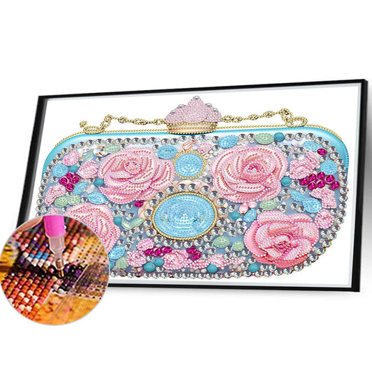Diamond Painting - Partial Special Shaped - Pink blue bag (40*30CM)