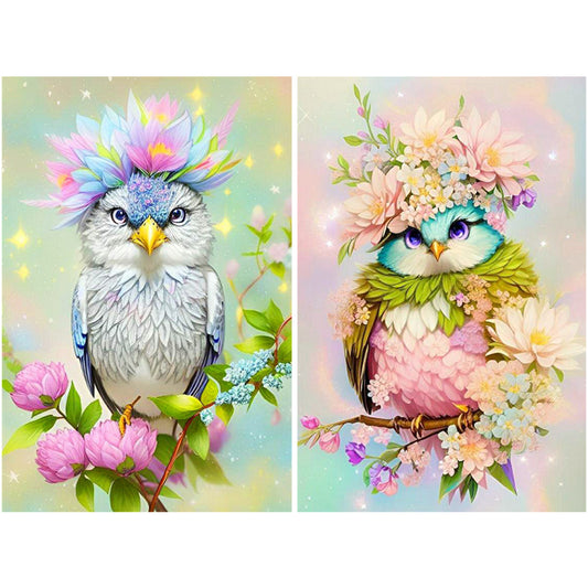 2pcs Diamond Painting Set - Dressed up bird (40*60CM)