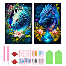 Load image into Gallery viewer, 2pcs Diamond Painting Set - Dragon of the Pool (40*60CM)