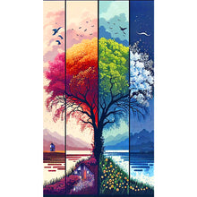 Load image into Gallery viewer, 2pcs Diamond Painting Set - four seasons tree (40*70CM)