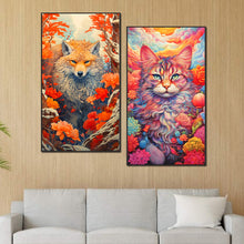 Load image into Gallery viewer, 2pcs Diamond Painting Set - cat and fox (40*70CM)