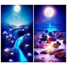 Load image into Gallery viewer, 2pcs Diamond Painting Set - late night moonscape (40*70CM)