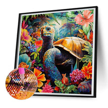 Load image into Gallery viewer, Diamond Painting - Full Round - tortoise and flower (30*30CM)