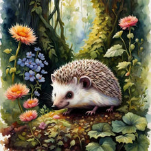 Load image into Gallery viewer, Diamond Painting - Full Round - Hedgehog and flower (30*30CM)