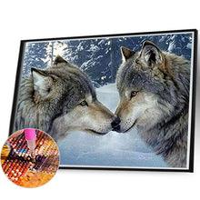 Load image into Gallery viewer, AB Diamond Painting - Full Square - Two wolves making out (60*40CM)