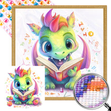 Load image into Gallery viewer, AB Diamond Painting - Full Round - Colorful little dinosaur (40*40CM)