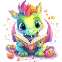 Load image into Gallery viewer, AB Diamond Painting - Full Round - Colorful little dinosaur (40*40CM)