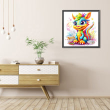 Load image into Gallery viewer, AB Diamond Painting - Full Round - Colorful little dinosaur (40*40CM)
