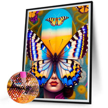 Load image into Gallery viewer, Diamond Painting - Full Round - butterfly lady (30*40CM)