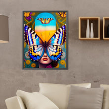 Load image into Gallery viewer, Diamond Painting - Full Round - butterfly lady (30*40CM)