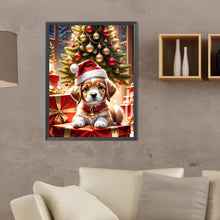 Load image into Gallery viewer, Diamond Painting - Full Round - Christmas puppy (30*40CM)