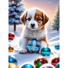 Load image into Gallery viewer, Diamond Painting - Full Round - Christmas puppy (30*40CM)