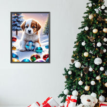 Load image into Gallery viewer, Diamond Painting - Full Round - Christmas puppy (30*40CM)