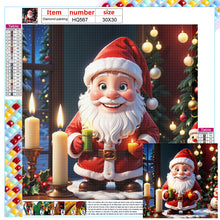 Load image into Gallery viewer, Diamond Painting - Full Square - Santa Claus holding candle (30*30CM)