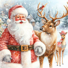 Load image into Gallery viewer, Diamond Painting - Full Square - Santa Claus and Elk (30*30CM)