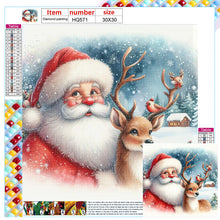Load image into Gallery viewer, Diamond Painting - Full Square - Santa Claus watching snow scene (30*30CM)