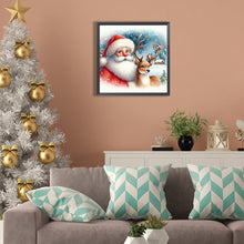 Load image into Gallery viewer, Diamond Painting - Full Square - Santa Claus watching snow scene (30*30CM)
