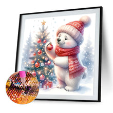 Load image into Gallery viewer, Diamond Painting - Full Square - Winter white bear decorated tree (30*30CM)