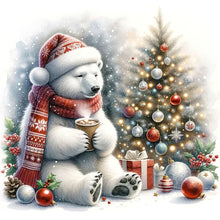 Load image into Gallery viewer, Diamond Painting - Full Square - Winter white bear waiting for time (30*30CM)