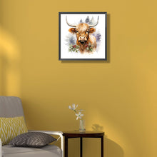 Load image into Gallery viewer, Diamond Painting - Full Round - highland cattle (35*35CM)
