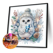Load image into Gallery viewer, Diamond Painting - Partial Special Shaped - winter owl (30*30CM)