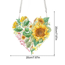 Load image into Gallery viewer, Love Sunflower Special Shaped Diamond Painting Hanging Wreath for Home Decor(#1)