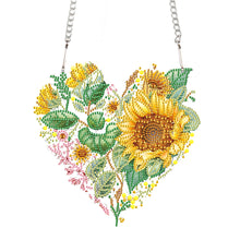 Load image into Gallery viewer, Love Sunflower Special Shaped Diamond Painting Hanging Wreath for Home Decor(#1)