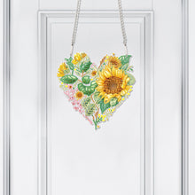 Load image into Gallery viewer, Love Sunflower Special Shaped Diamond Painting Hanging Wreath for Home Decor(#1)
