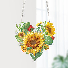 Load image into Gallery viewer, Love Sunflower Special Shaped Diamond Painting Hanging Wreath for Home Decor(#2)