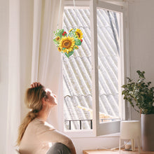 Load image into Gallery viewer, Love Sunflower Special Shaped Diamond Painting Hanging Wreath for Home Decor(#2)