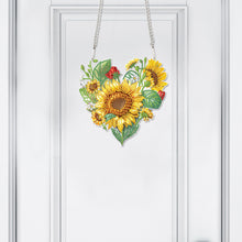 Load image into Gallery viewer, Love Sunflower Special Shaped Diamond Painting Hanging Wreath for Home Decor(#2)
