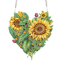 Load image into Gallery viewer, Love Sunflower Special Shaped Diamond Painting Hanging Wreath for Home Decor(#3)