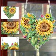Load image into Gallery viewer, Love Sunflower Special Shaped Diamond Painting Hanging Wreath for Home Decor(#3)
