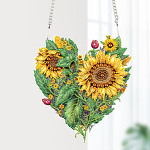 Load image into Gallery viewer, Love Sunflower Special Shaped Diamond Painting Hanging Wreath for Home Decor(#3)