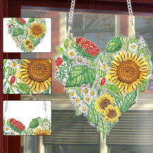 Load image into Gallery viewer, Love Sunflower Special Shaped Diamond Painting Hanging Wreath for Home Decor(#4)