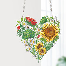 Load image into Gallery viewer, Love Sunflower Special Shaped Diamond Painting Hanging Wreath for Home Decor(#4)