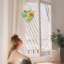 Load image into Gallery viewer, Love Sunflower Special Shaped Diamond Painting Hanging Wreath for Home Decor(#4)