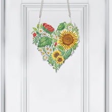 Load image into Gallery viewer, Love Sunflower Special Shaped Diamond Painting Hanging Wreath for Home Decor(#4)