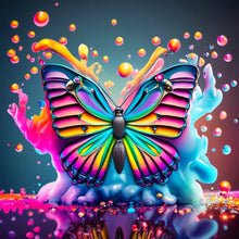 Load image into Gallery viewer, Diamond Painting - Full Round - Colorful butterfly¡¤Watercolor (30*30CM)