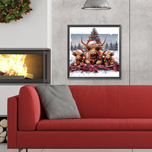 Load image into Gallery viewer, Diamond Painting - Full Round - Christmas yak family (30*30CM)