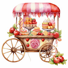 Load image into Gallery viewer, Diamond Painting - Full Round - Pink dessert shop trolley (30*30CM)