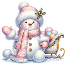 Load image into Gallery viewer, Diamond Painting - Full Round - pink snowman (30*30CM)